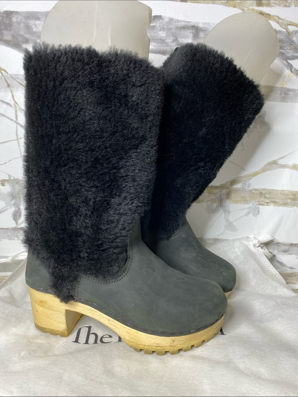 No.6 Pull-On Shearling Clog Boots